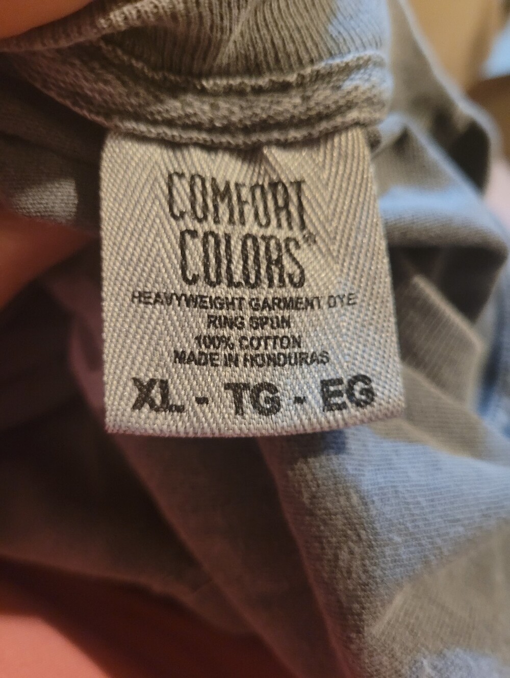 Comfort Colors Gray Short-Sleeve Graphic Tee with White Script Small Touner Xl - Picture 3 of 3